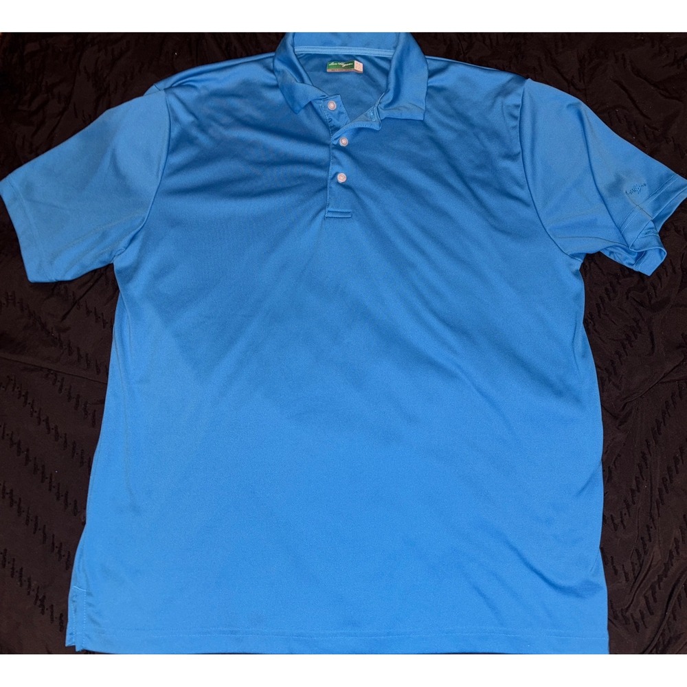 Ben‎ Hogan Performance Men's Blue Short Sleeve Moisture Wicking Golf Polo, XL